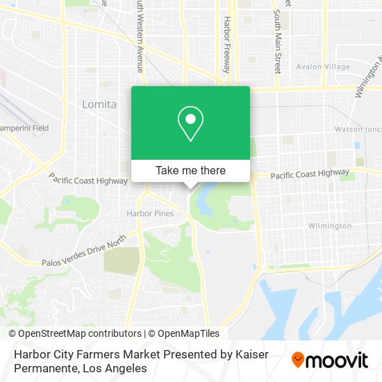 Harbor City Farmers Market Presented by Kaiser Permanente map