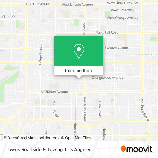 Towns Roadside & Towing map