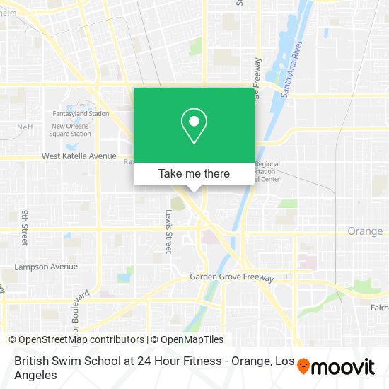 British Swim School at 24 Hour Fitness - Orange map