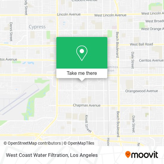 West Coast Water Filtration map