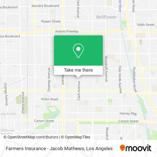 Farmers Insurance - Jacob Mathews map
