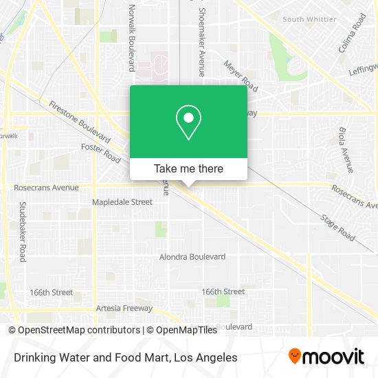 Drinking Water and Food Mart map