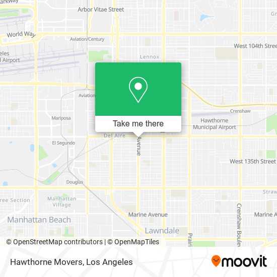 Mapa de Hawthorne Movers