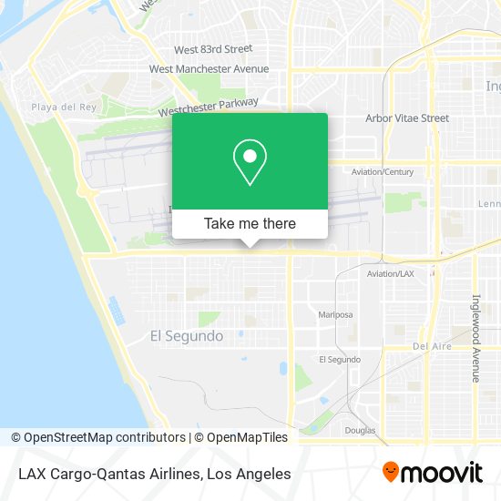 LAX Cargo-Qantas Airlines map