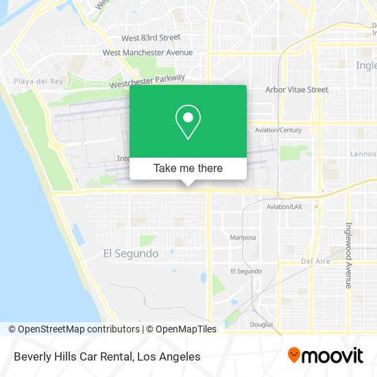 Mapa de Beverly Hills Car Rental