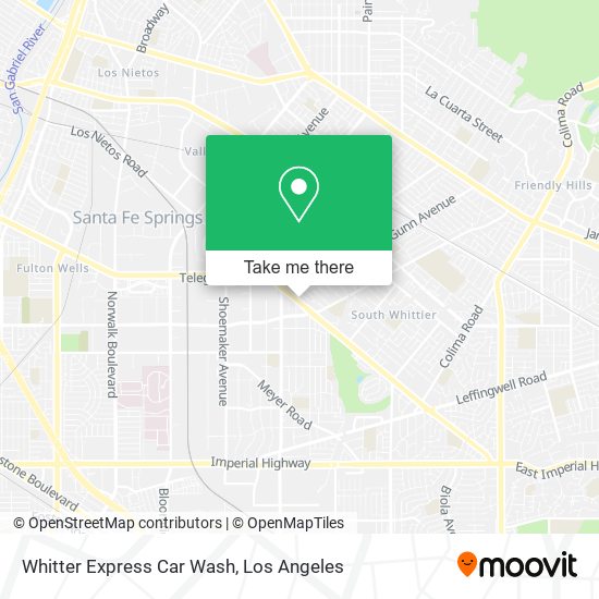 Whitter Express Car Wash map