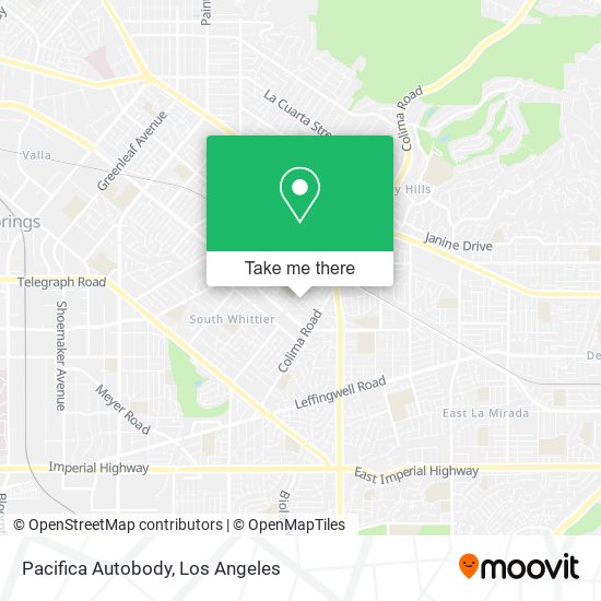 Pacifica Autobody map