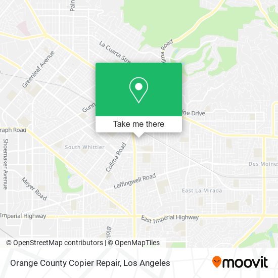 Orange County Copier Repair map