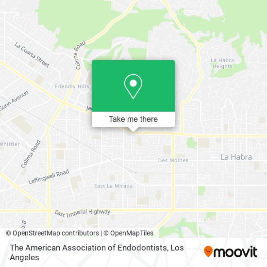 Mapa de The American Association of Endodontists