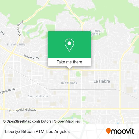 Mapa de Libertyx Bitcoin ATM