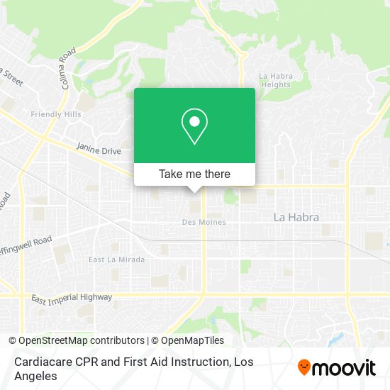 Cardiacare CPR and First Aid Instruction map