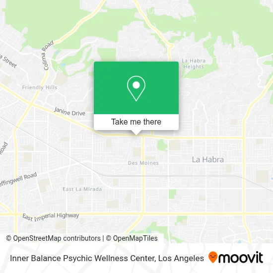 Inner Balance Psychic Wellness Center map