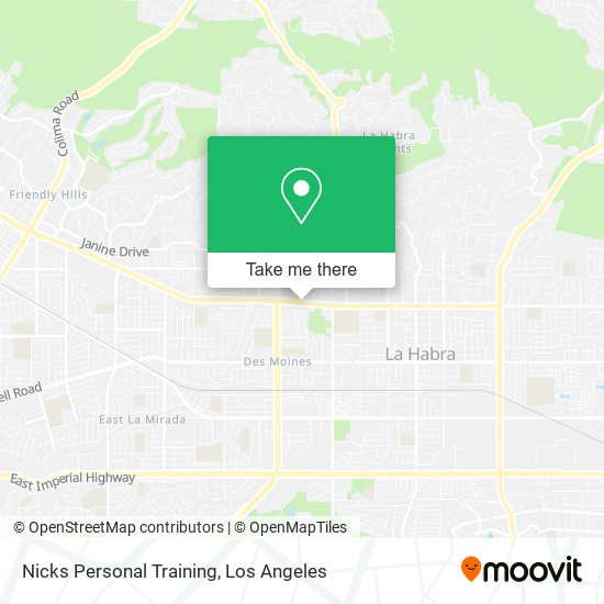 Nicks Personal Training map
