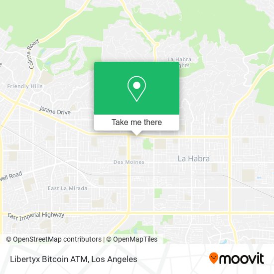 Mapa de Libertyx Bitcoin ATM