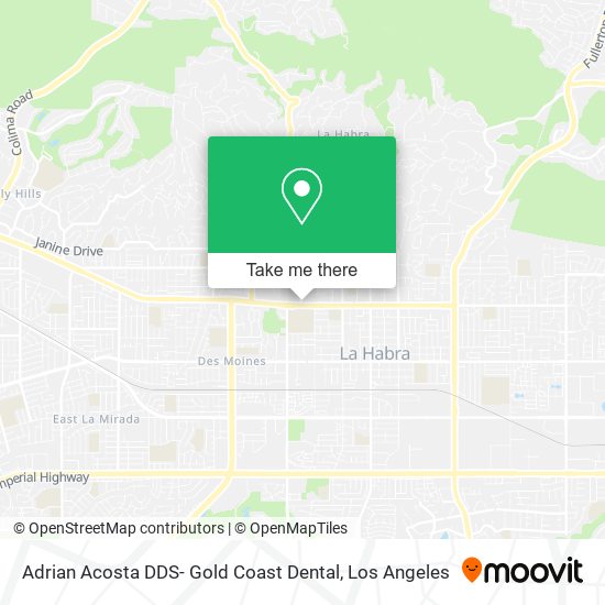 Adrian Acosta DDS- Gold Coast Dental map