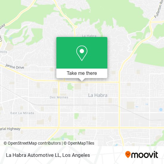 La Habra Automotive LL map