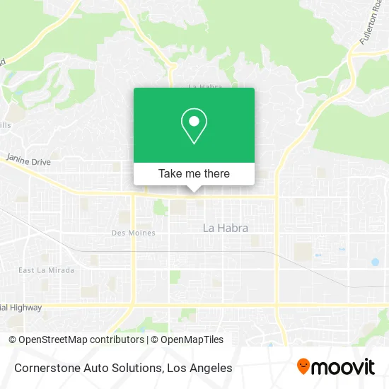 Mapa de Cornerstone Auto Solutions