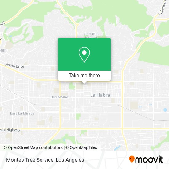 Montes Tree Service map