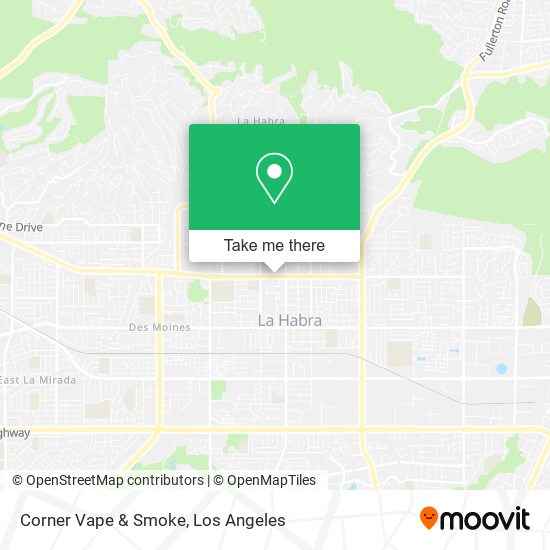 Mapa de Corner Vape & Smoke