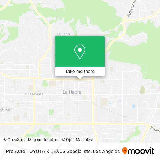 Mapa de Pro Auto TOYOTA & LEXUS Specialists