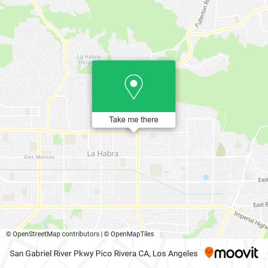 San Gabriel River Pkwy Pico Rivera CA map