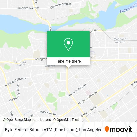 Mapa de Byte Federal Bitcoin ATM (Pine Liquor)