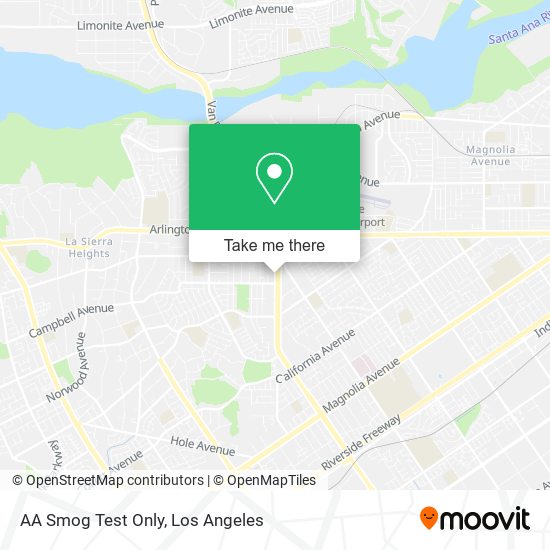 Mapa de AA Smog Test Only
