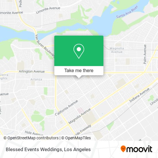 Blessed Events Weddings map
