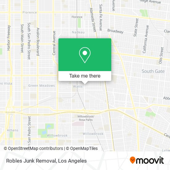 Mapa de Robles Junk Removal