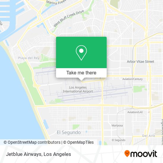 Mapa de Jetblue Airways