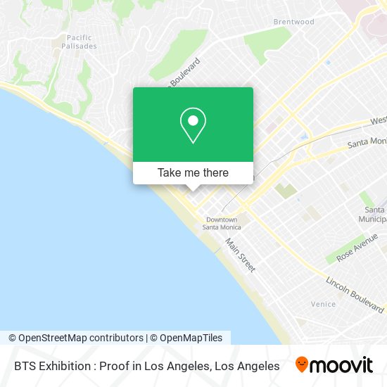 BTS Exhibition : Proof in Los Angeles map