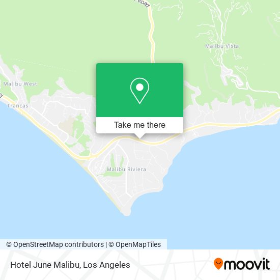 Hotel June Malibu map