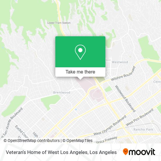 Veteran's Home of West Los Angeles map