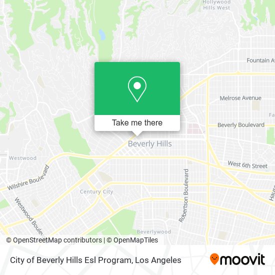 Mapa de City of Beverly Hills Esl Program