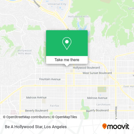 Be A Hollywood Star map