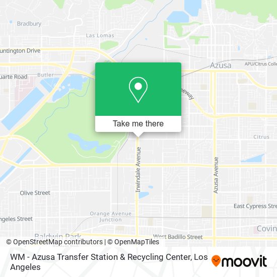 Mapa de WM - Azusa Transfer Station & Recycling Center