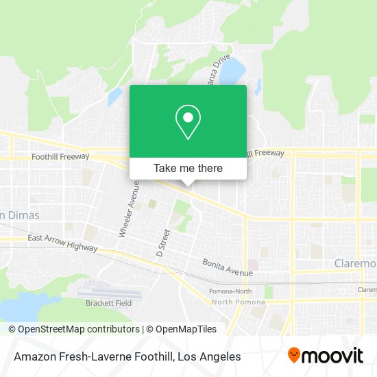 Mapa de Amazon Fresh-Laverne Foothill