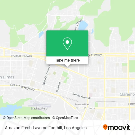 Amazon Fresh-Laverne Foothill map