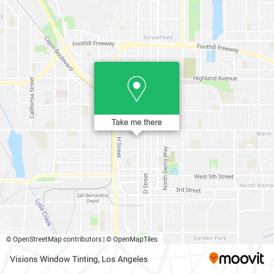 Visions Window Tinting map