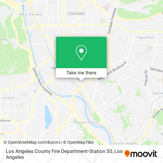 Los Angeles County Fire Department-Station 50 map