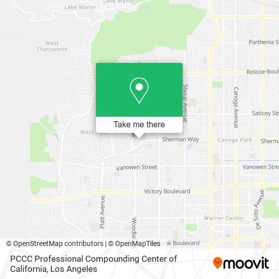 Mapa de PCCC Professional Compounding Center of California