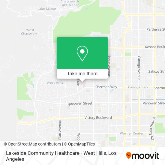 Lakeside Community Healthcare - West Hills map