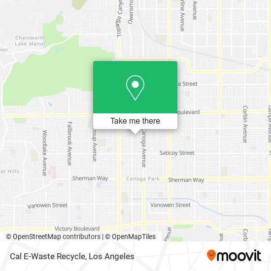 Cal E-Waste Recycle map