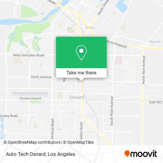 Mapa de Auto Tech Oxnard