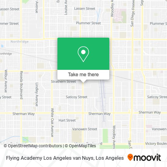 Flying Academy Los Angeles van Nuys map