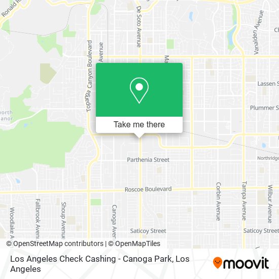 Mapa de Los Angeles Check Cashing - Canoga Park