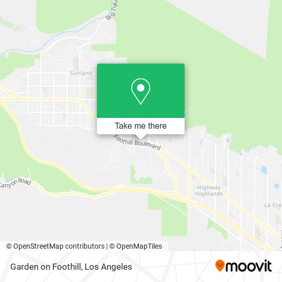 Garden on Foothill map