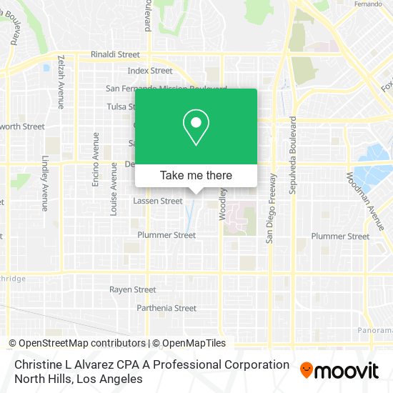 Mapa de Christine L Alvarez CPA A Professional Corporation North Hills