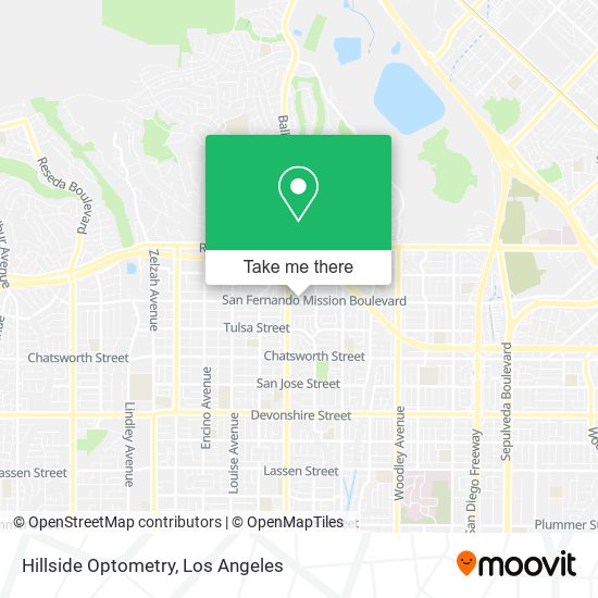 Hillside Optometry map