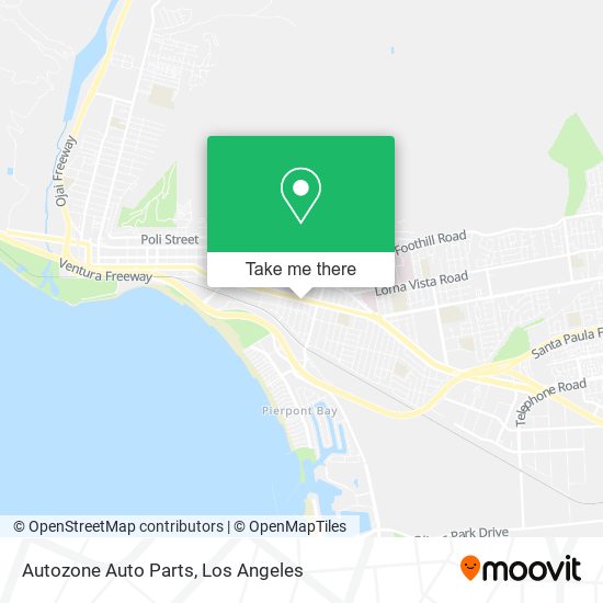 Mapa de Autozone Auto Parts